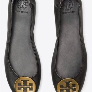 Tory Burch Ballet Gold Snakeskin Ballet Flats